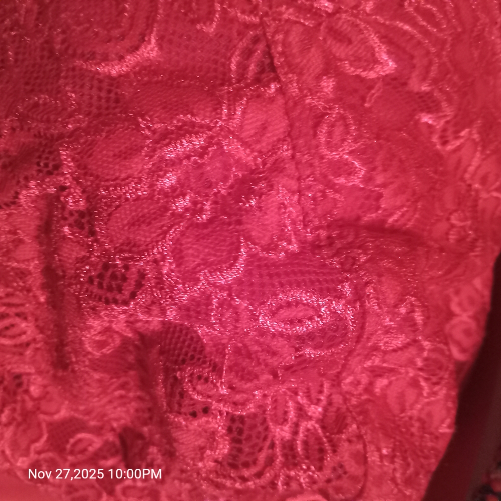 Elila Vibrant Red Lace Bra - Picture 2 of 5